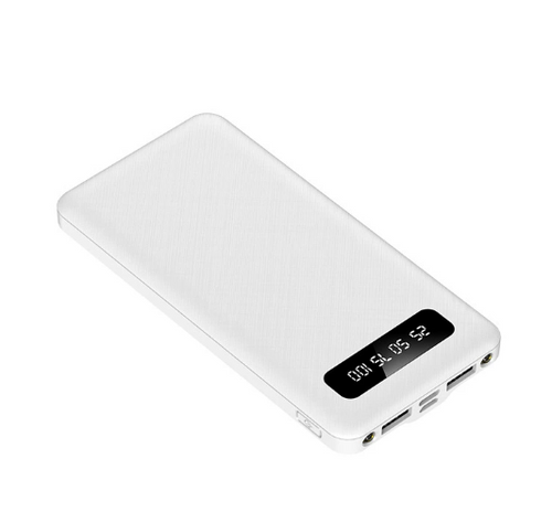 Slim 8000mAh Fast Charge Power Bank with Display