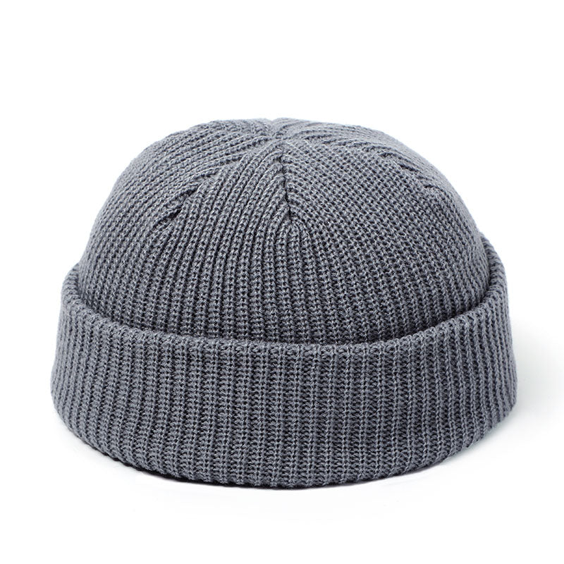 Plain Color Knit Beanie for Men and Women Winter
