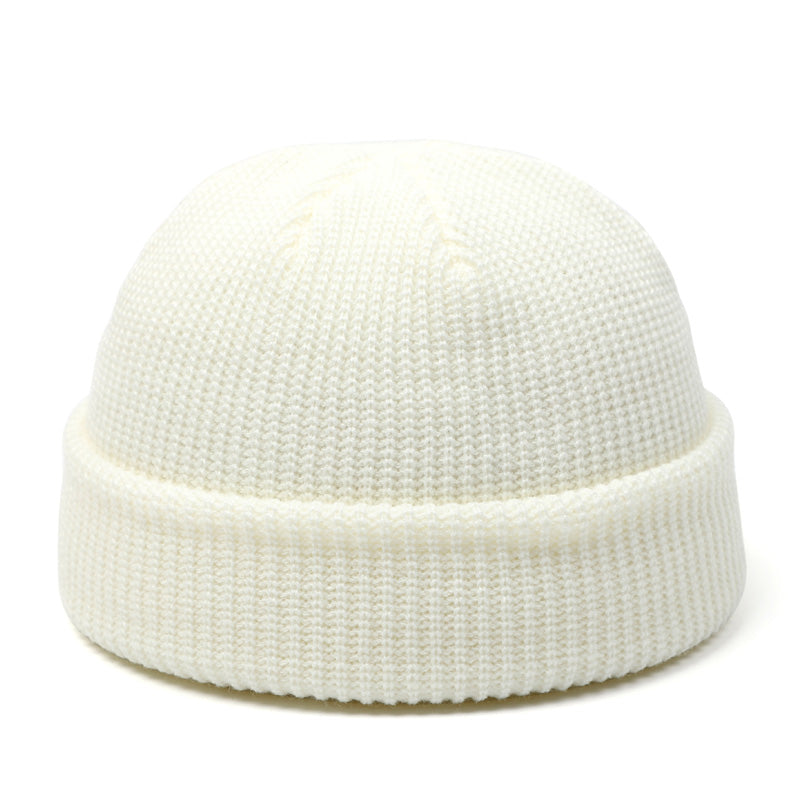 Plain Color Knit Beanie for Men and Women Winter