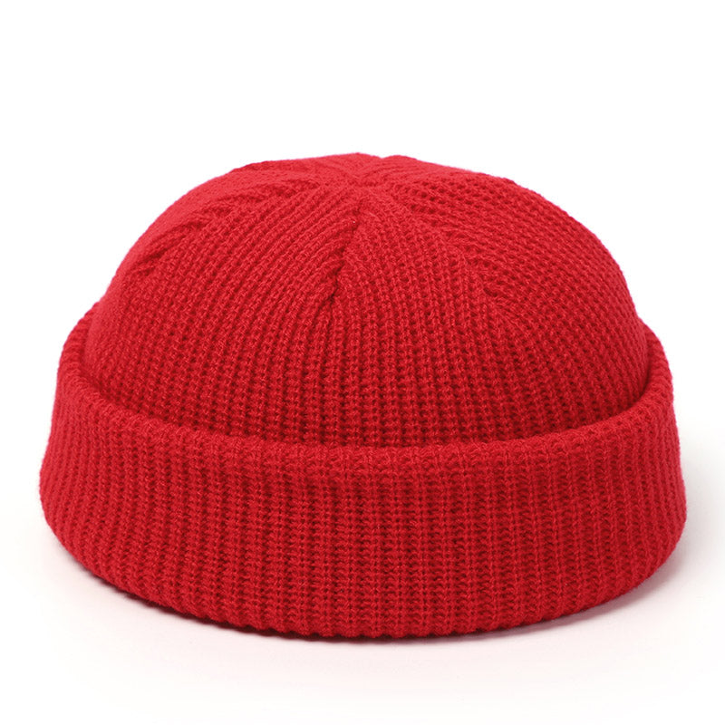 Plain Color Knit Beanie for Men and Women Winter