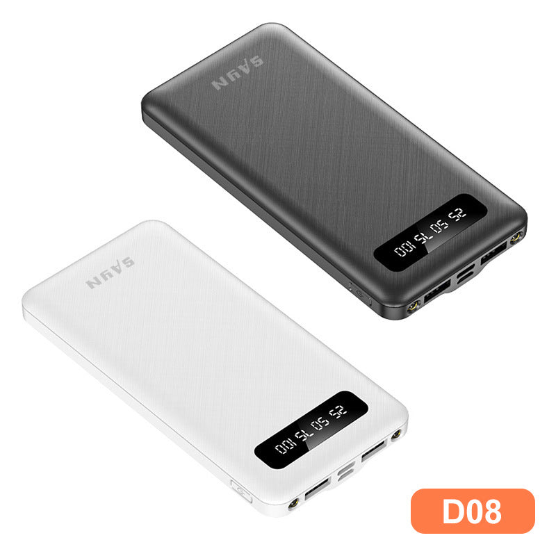 Slim 8000mAh Fast Charge Power Bank with Display
