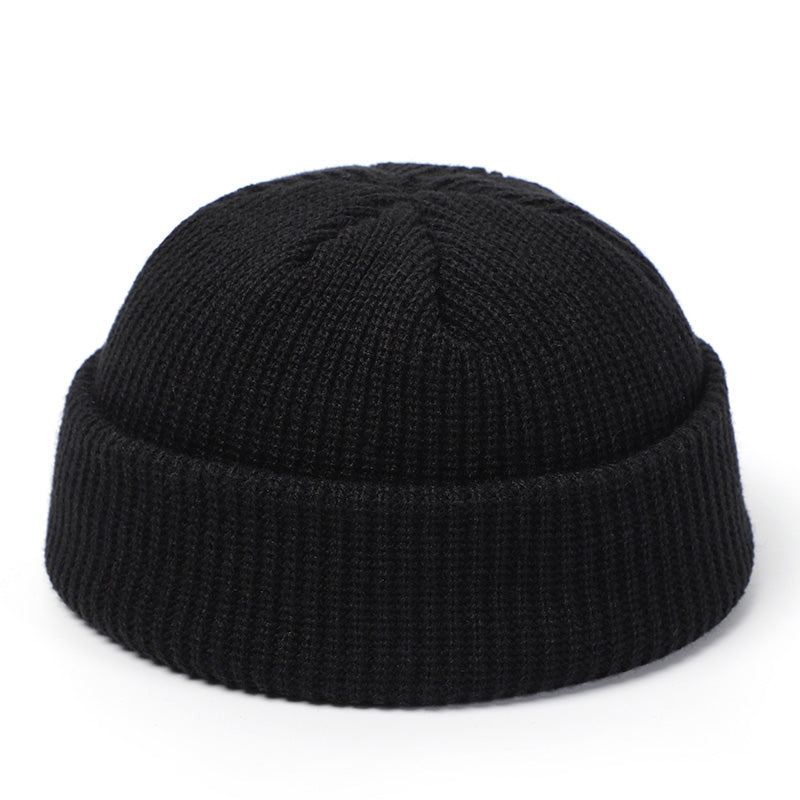 Plain Color Knit Beanie for Men and Women Winter