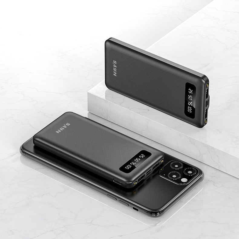Slim 8000mAh Fast Charge Power Bank with Display