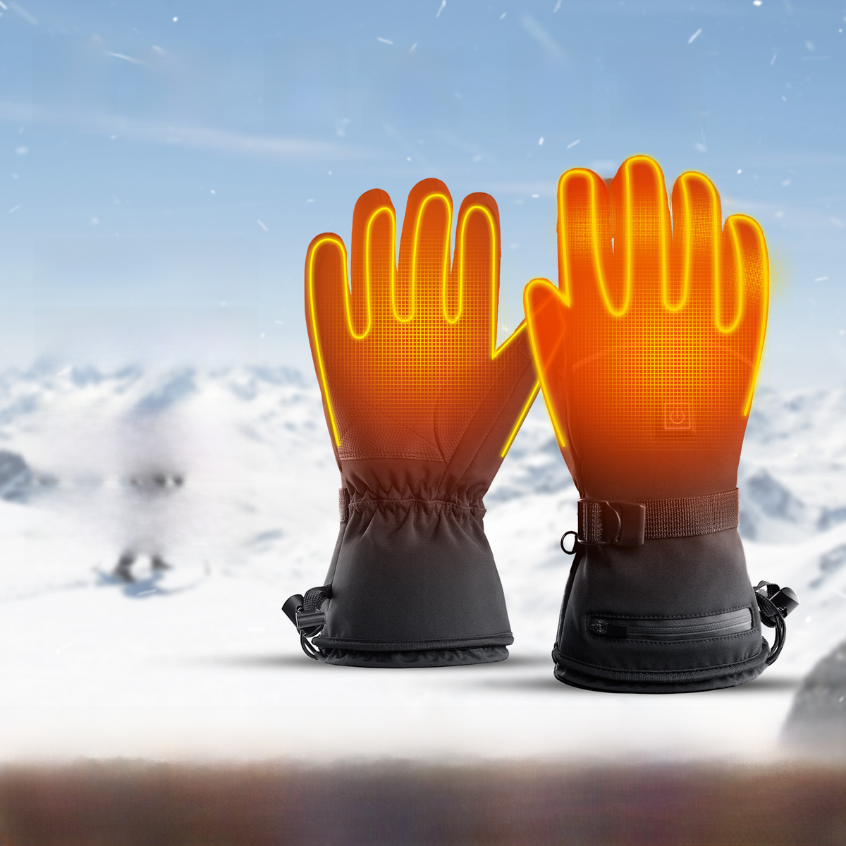 Winter Outdoor Heated Cycling Gloves for Men and Women