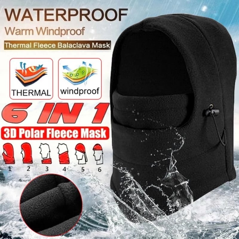 Windproof Unisex Ski Hat with Mask - Fleece Winter Wear